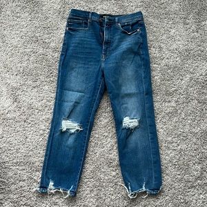 Express slim ankle super high rise jeans